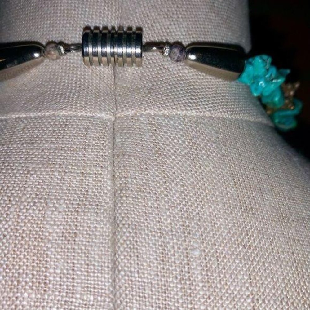 Anthropologie Turquoise Boho Statement Necklace - image 6